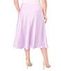 CeCe Plus Size High Rise Flounce Hem Midi A-Line Skirt, Color:Lilac Breeze - Image 2