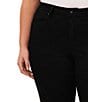 Color:Mod Black - Image 3 - Plus Size High-Rise Indigo Denim Pearl Button Hem Skinny Jeans