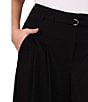 CeCe Plus Size High Waisted Wide Leg Belted Pants, Color:Rich Black - Image 3