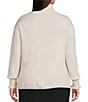 CeCe Plus Size Long Sleeve Turtleneck Bow Sweater, Color:Malted - Image 2