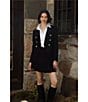 CeCe Poplin Point Collar Long Sleeve Pearl Button Down Top, Color:Ultra White - Image 5