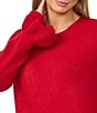 CeCe Round Neck Long Ruffle Sleeve Coordinating Sweater - Image 3