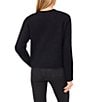 CeCe Round Neck Long Sleeve Embellished Bow Sweater, Color:Rich Black - Image 2