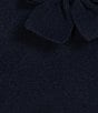 CeCe Round Neck Short Sleeve Bow Detail Coordinating Sweater - Image 4