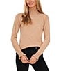 CeCe Ruffled Mock Neck Long Sleeve Sweater - Image 1