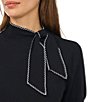 CeCe Scarf Tie Neck Short Sleeve Sweater - Image 6