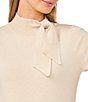 CeCe Scarf Tie Neck Short Sleeve Sweater - Image 3
