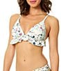 CeCe Secret Garden Ruffle Triangle Swim Top & Moderate Coverage Hipster Swim Bottom - Image 3