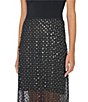 Cece Sequin Mesh A-Line Midi Skirt - Image 3