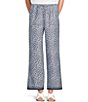 CeCe Shell Print Drawstring Elastic Waist Wide Leg Pants - Image 1