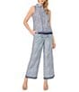 CeCe Shell Print Drawstring Elastic Waist Wide Leg Pants - Image 3