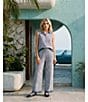 CeCe Shell Print Drawstring Elastic Waist Wide Leg Pants - Image 6