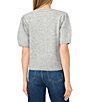 CeCe Short Sleeve Crew Neck 3D Flower Sweater - Image 2