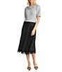 CeCe Short Sleeve Crew Neck 3D Flower Sweater - Image 4