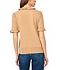 CeCe Short Sleeve Rib Collar Sweater - Image 2