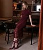 CeCe Short Sleeve Rib Lace Sweater Dress - Image 4