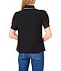 Cece Short Sleeve Scallop Trim Button Front Blouse - Image 2