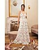 Color:New Ivory - Image 4 - Sleeveless Floral Open Back Maxi Dress