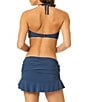 CeCe Solid Contrast Ruffle Halter Swim Top & Solid Contrast Ruffle Swim Skirt - Image 2