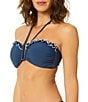 CeCe Solid Contrast Ruffle Halter Swim Top & Solid Contrast Ruffle Swim Skirt - Image 3