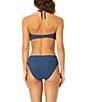 CeCe Solid Contrast Ruffle Halter Swim Top & Solid Mid Rise Hipster Swim Bottom - Image 2
