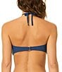 CeCe Solid Contrast Ruffle Halter Swim Top & Solid Mid Rise Hipster Swim Bottom - Image 4
