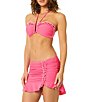 CeCe Solid Contrast Ruffle Halter Swim Top - Image 3