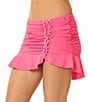 CeCe Solid Contrast Ruffle Swim Skirt - Image 3