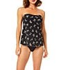 CeCe Tied Love Bow Print Scalloped Tankini Swim Top - Image 3