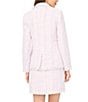 CeCe Tweed Notch Lapel Long Sleeves Single Button Blazer - Image 2