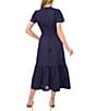 CeCe V-Neck Short Sleeve V Neck Midi Dress - Image 2