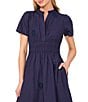 CeCe V-Neck Short Sleeve V Neck Midi Dress - Image 3