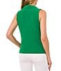 Color:Lush Green - Image 2 - V-Neck Sleeveless Polo Top