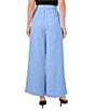 CeCe Wide Leg Pleated Front Asymmetrical Hem Crinkle Twill Pants, Color:Blue Jay - Image 2