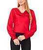 CeCe Woven Cowl Neck Long Sleeve Blouse - Image 4