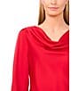 CeCe Woven Cowl Neck Long Sleeve Blouse - Image 6