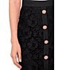 CeCe Woven Lace Midi Pencil Coordinating Midi Skirt, Color:Rich Black - Image 4