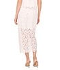 CeCe Woven Lace Midi Pencil Coordinating Midi Skirt, Color:Ultra White - Image 2