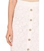 CeCe Woven Lace Midi Pencil Coordinating Midi Skirt, Color:Ultra White - Image 4