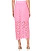 CeCe Woven Lace Midi Pencil Coordinating Midi Skirt, Color:Peony Rush - Image 2