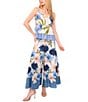 CeCe Coordinating Woven Printed Square Neck Sleeveless Printed Tank, Color:Eggnog - Image 3