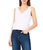 CeCe Woven V-Neck Sleeveless Bow Shoulder Tank - Image 4