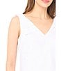 CeCe Woven V-Neck Sleeveless Bow Shoulder Tank - Image 6