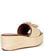Cecelia New York Generous Raffia Platform Slide Wedge Sandals - Image 2