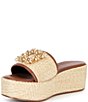 Cecelia New York Generous Raffia Platform Slide Wedge Sandals - Image 4