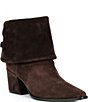 Cecelia New York Majo Suede Block Heel Foldover Booties - Image 1