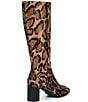 Cecelia New York Olga Tall Leopard Animal Print Block Heel Boots - Image 2