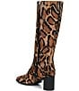 Cecelia New York Olga Tall Leopard Animal Print Block Heel Boots - Image 3
