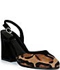 Cecelia New York Sophia Suede Leopard Print Slingback Pumps - Image 1
