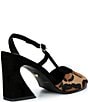 Cecelia New York Sophia Suede Leopard Print Slingback Pumps - Image 2